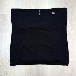 VTG Y2K Lacoste Black Strapless Bandeau Tube Top Sz 40 Stretch Cotton Croc Logo